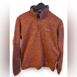 Eddie Bauer Rust Button-Up Sweater